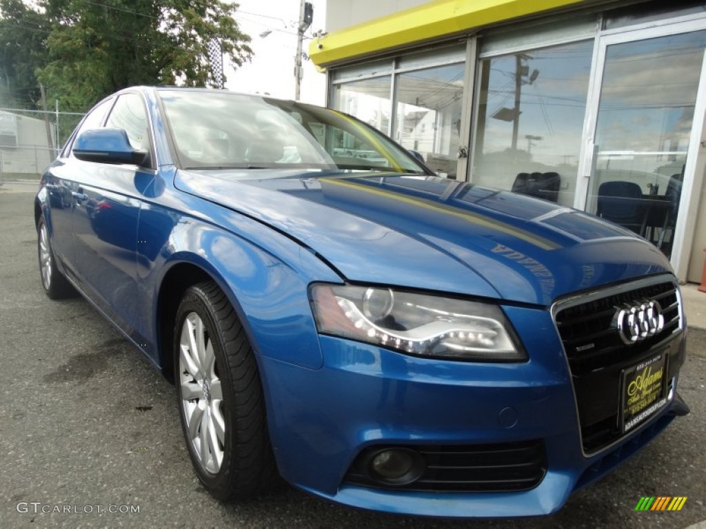 2009 A4 3.2 quattro Sedan - Aruba Blue Pearl Effect / Light Grey photo #3