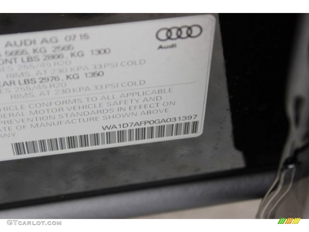 2016 Q5 3.0 TFSI Premium Plus quattro - Mythos Black Metallic / Black photo #44