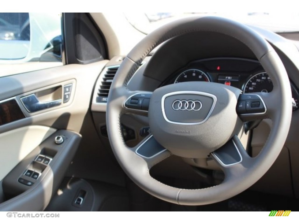 2016 Audi Q5 2.0 TFSI Premium quattro Pistachio Beige Steering Wheel Photo #106785200