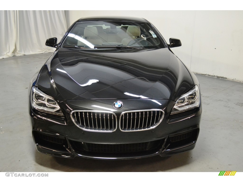 2015 6 Series 640i Coupe - Black Sapphire Metallic / Ivory White photo #4