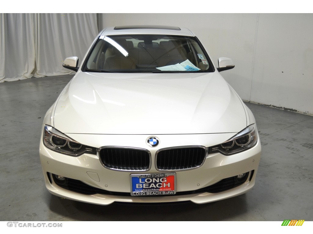 2013 3 Series 335i Sedan - Mineral White Metallic / Venetian Beige photo #4