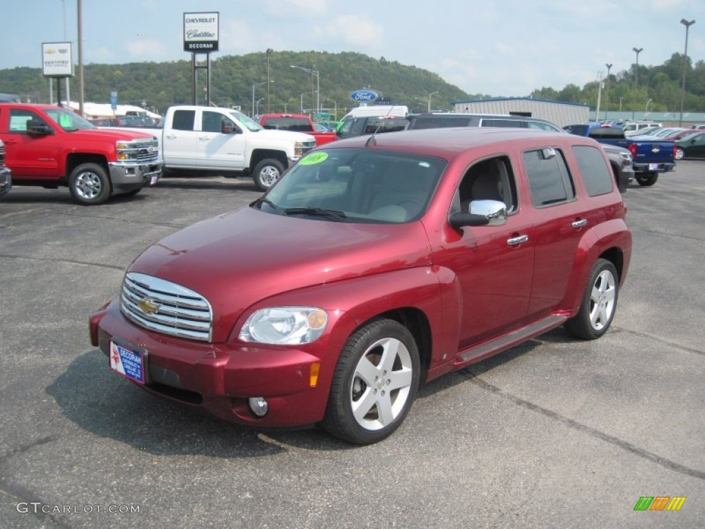 2008 HHR LT - Cardinal Red Metallic / Gray photo #3