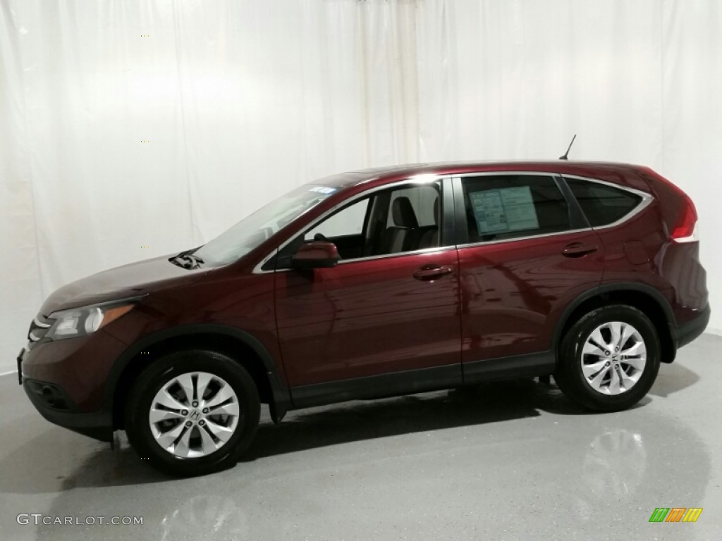 2014 CR-V EX AWD - Basque Red Pearl II / Gray photo #12