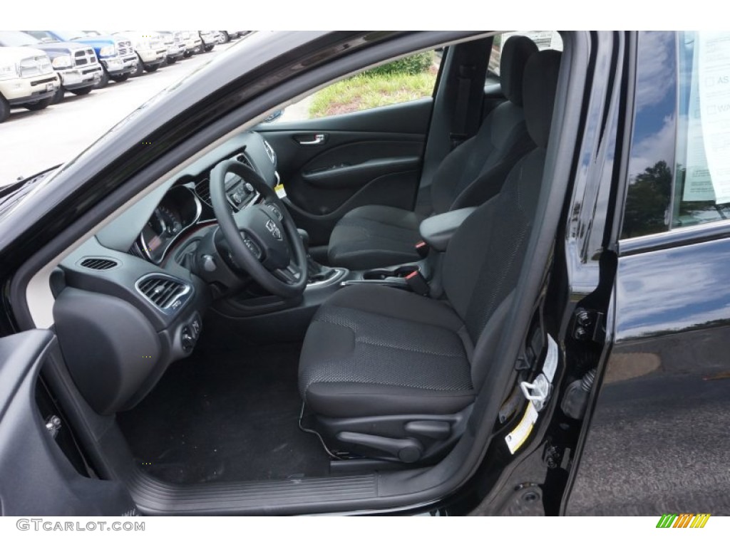 Black Interior 2015 Dodge Dart SE Photo #106797594