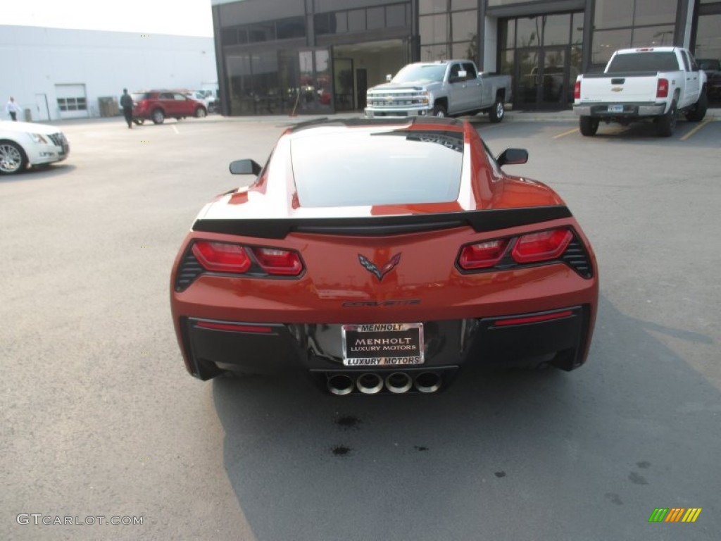 2015 Corvette Stingray Coupe Z51 - Daytona Sunrise Orange Metallic / Jet Black photo #5