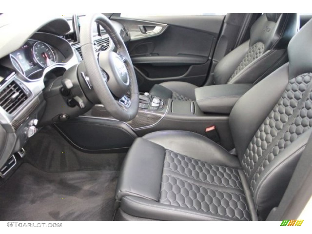 Black Valcona w/Contrast Honeycomb Stitching Interior 2015 Audi RS 7 4.0 TFSI quattro Photo #106799797