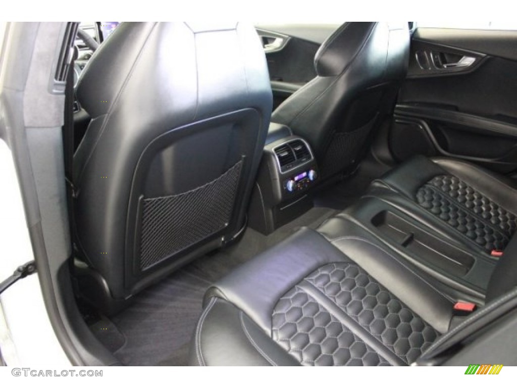 Black Valcona w/Contrast Honeycomb Stitching Interior 2015 Audi RS 7 4.0 TFSI quattro Photo #106800561