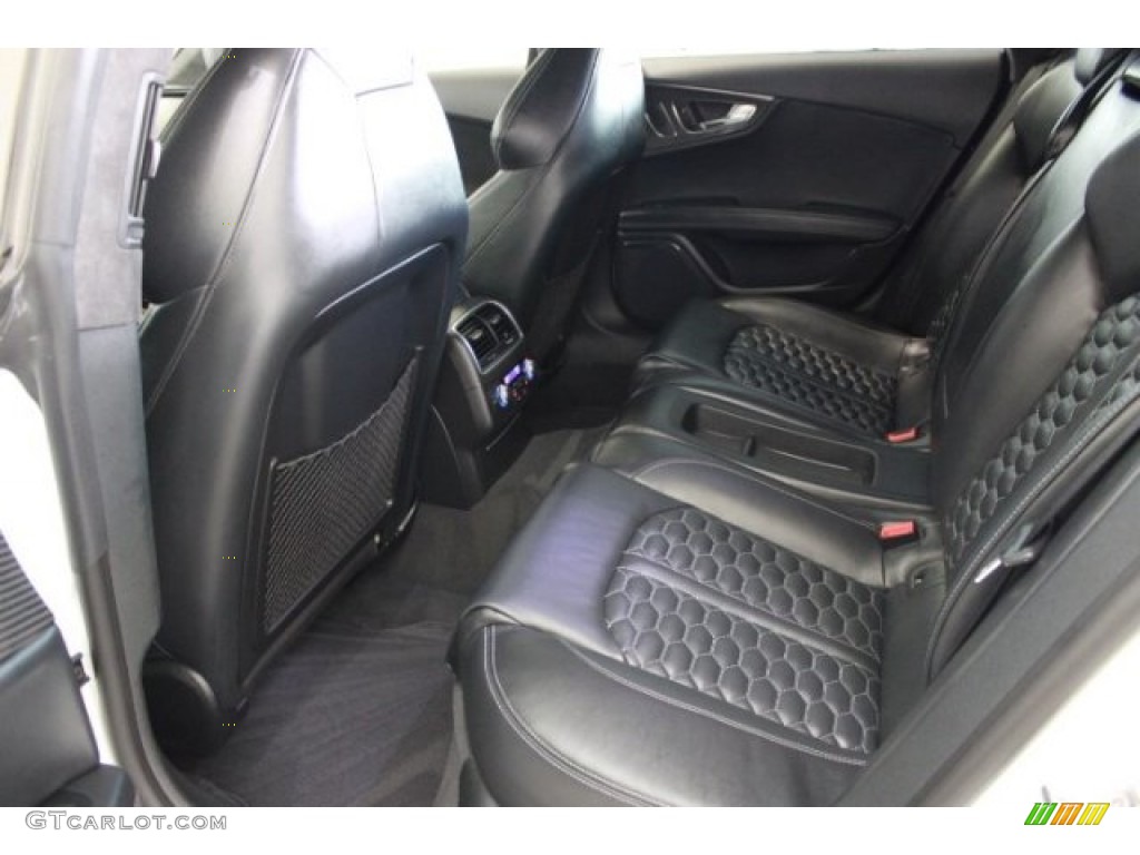 Black Valcona w/Contrast Honeycomb Stitching Interior 2015 Audi RS 7 4.0 TFSI quattro Photo #106800665