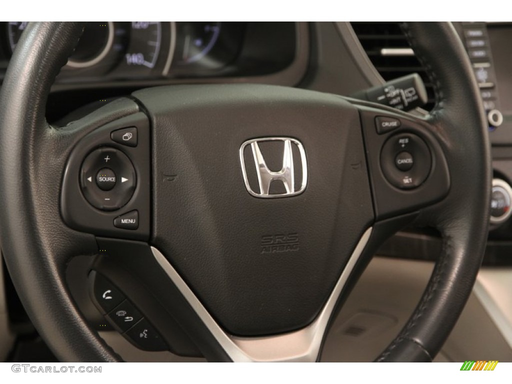 2014 Honda CR-V EX-L AWD Gray Steering Wheel Photo #106801770