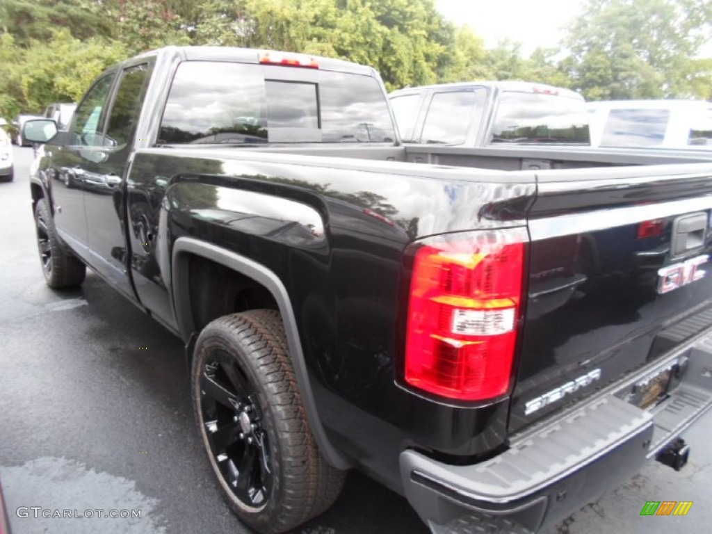 2015 Sierra 1500 SLT Double Cab 4x4 - Onyx Black / Jet Black photo #6