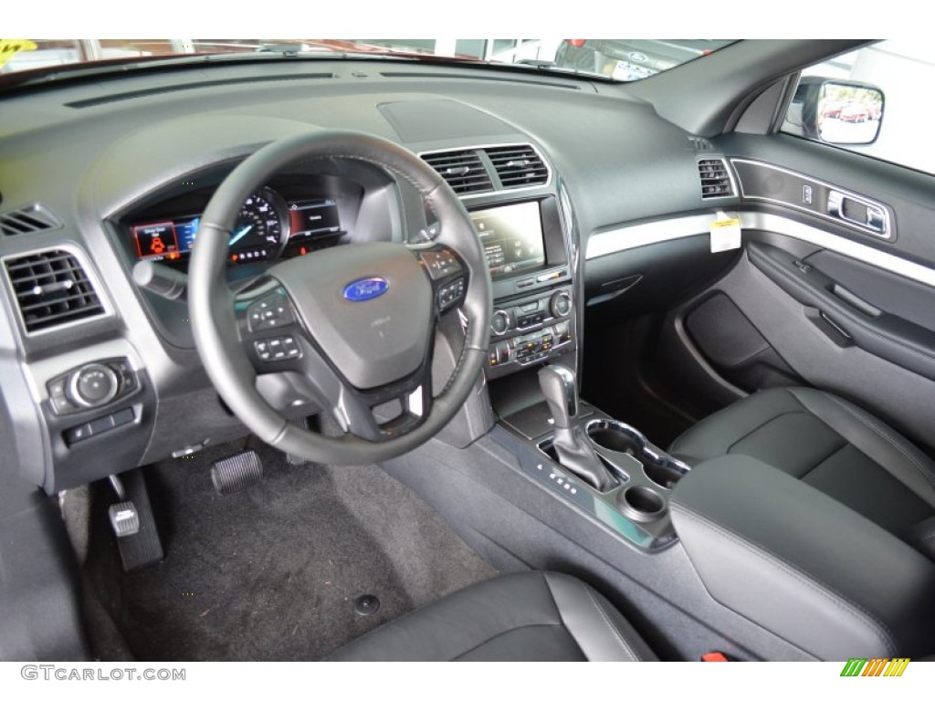 Ebony Black Interior 2016 Ford Explorer XLT Photo #106805616