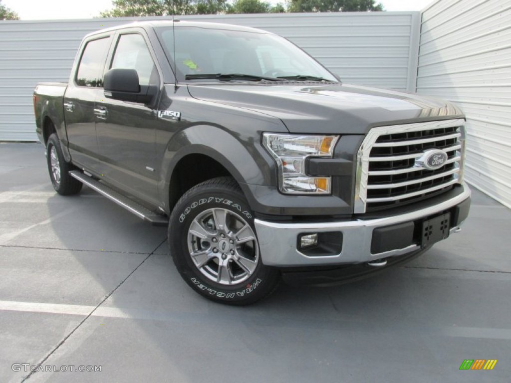 2015 F150 XLT SuperCrew 4x4 - Magnetic Metallic / Medium Earth Gray photo #1