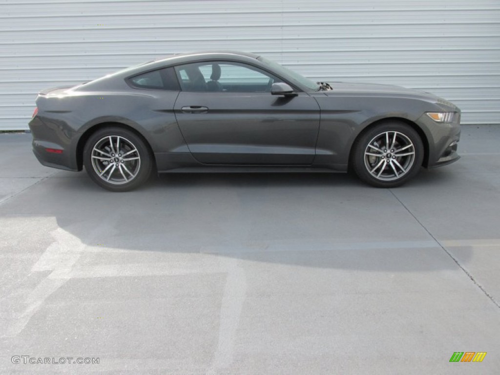 2015 Mustang EcoBoost Coupe - Magnetic Metallic / Ebony photo #3