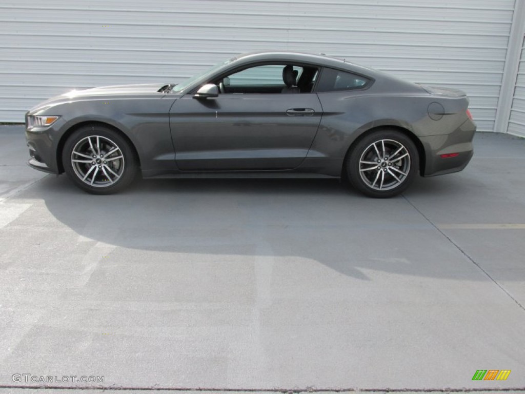 2015 Mustang EcoBoost Coupe - Magnetic Metallic / Ebony photo #6