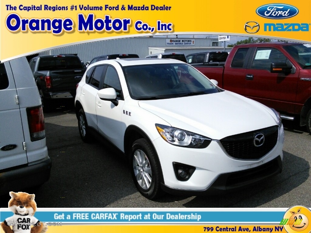 2013 CX-5 Touring AWD - Crystal White Pearl Mica / Black photo #1