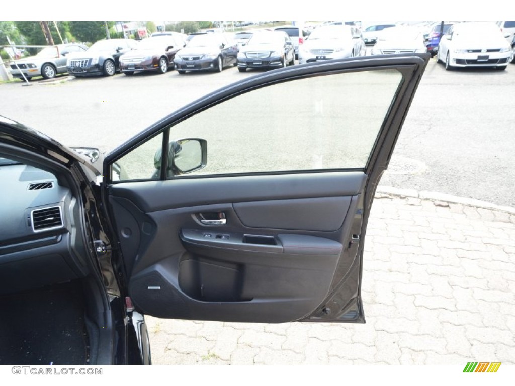 2015 Subaru WRX Limited Carbon Black Door Panel Photo #106809639
