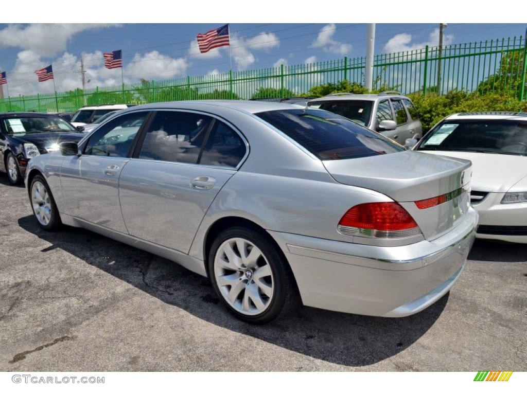 2003 7 Series 745Li Sedan - Titanium Silver Metallic / Basalt Grey/Stone Green photo #9