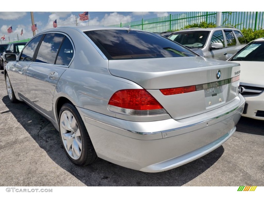 2003 7 Series 745Li Sedan - Titanium Silver Metallic / Basalt Grey/Stone Green photo #10