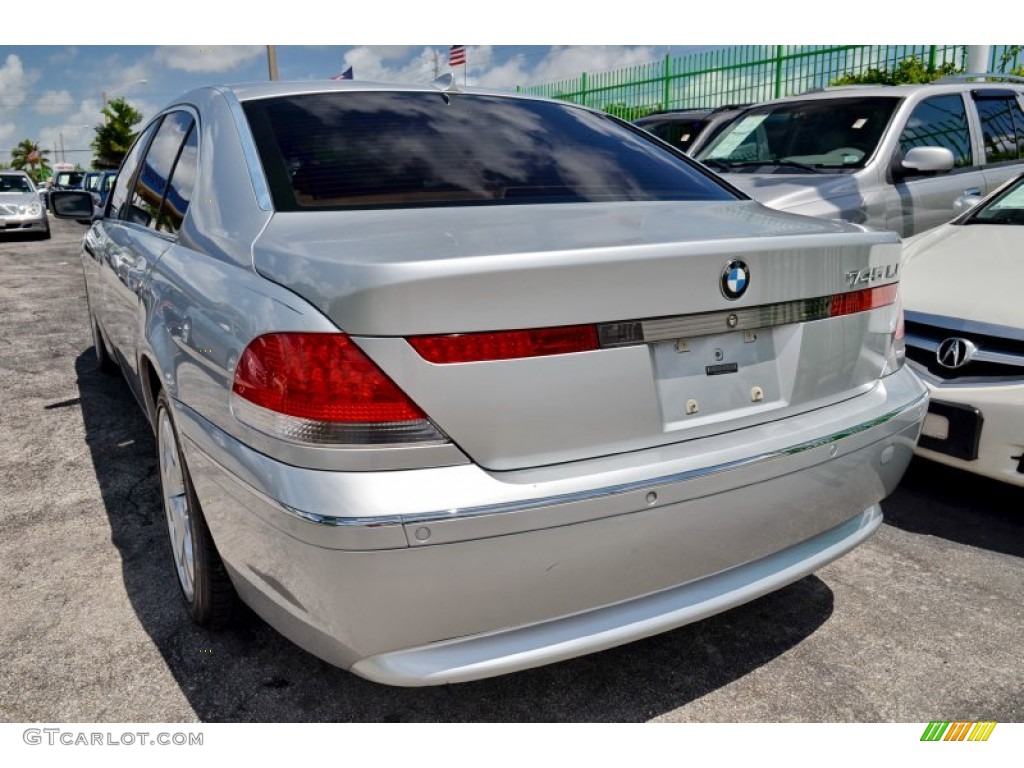 2003 7 Series 745Li Sedan - Titanium Silver Metallic / Basalt Grey/Stone Green photo #11