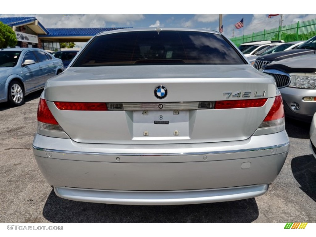 2003 7 Series 745Li Sedan - Titanium Silver Metallic / Basalt Grey/Stone Green photo #12