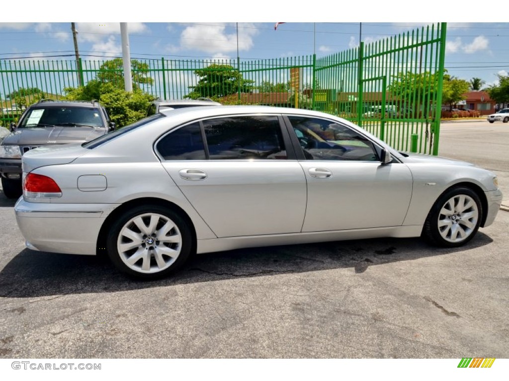 2003 7 Series 745Li Sedan - Titanium Silver Metallic / Basalt Grey/Stone Green photo #30