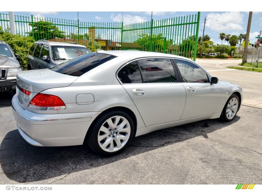 2003 7 Series 745Li Sedan - Titanium Silver Metallic / Basalt Grey/Stone Green photo #31