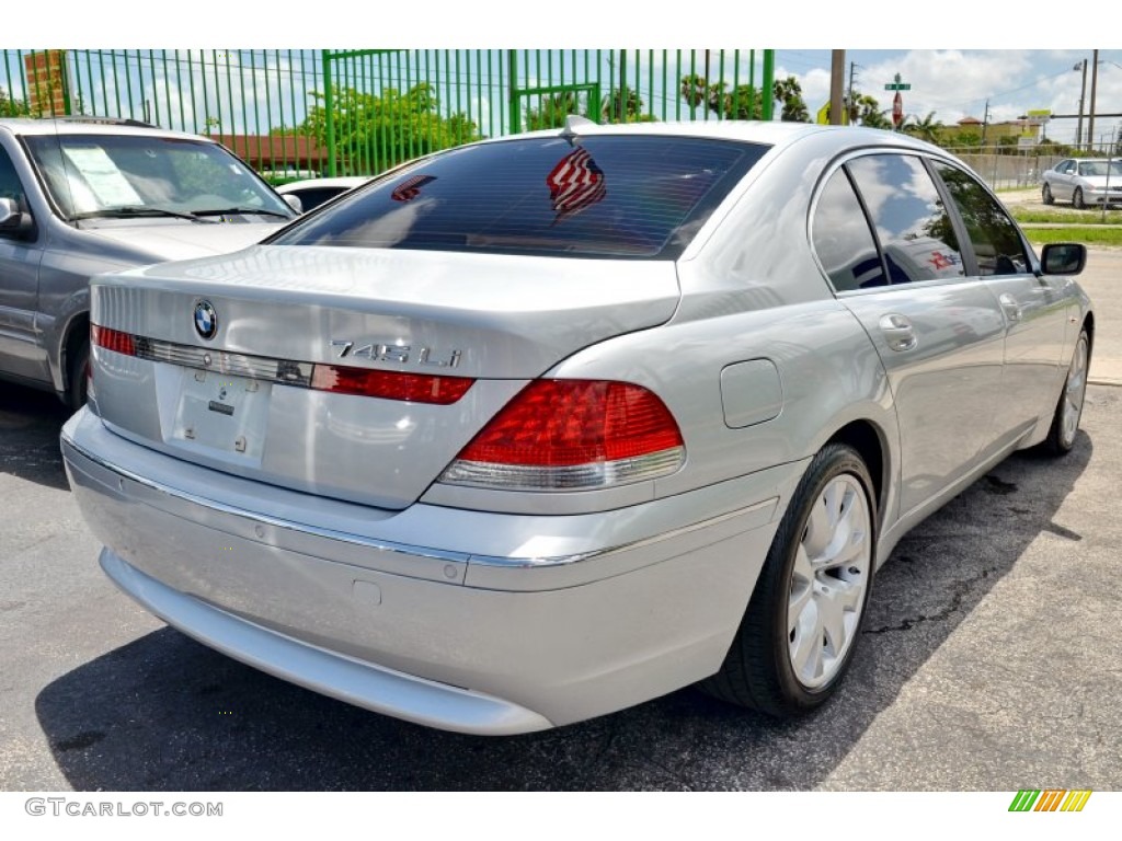 2003 7 Series 745Li Sedan - Titanium Silver Metallic / Basalt Grey/Stone Green photo #32