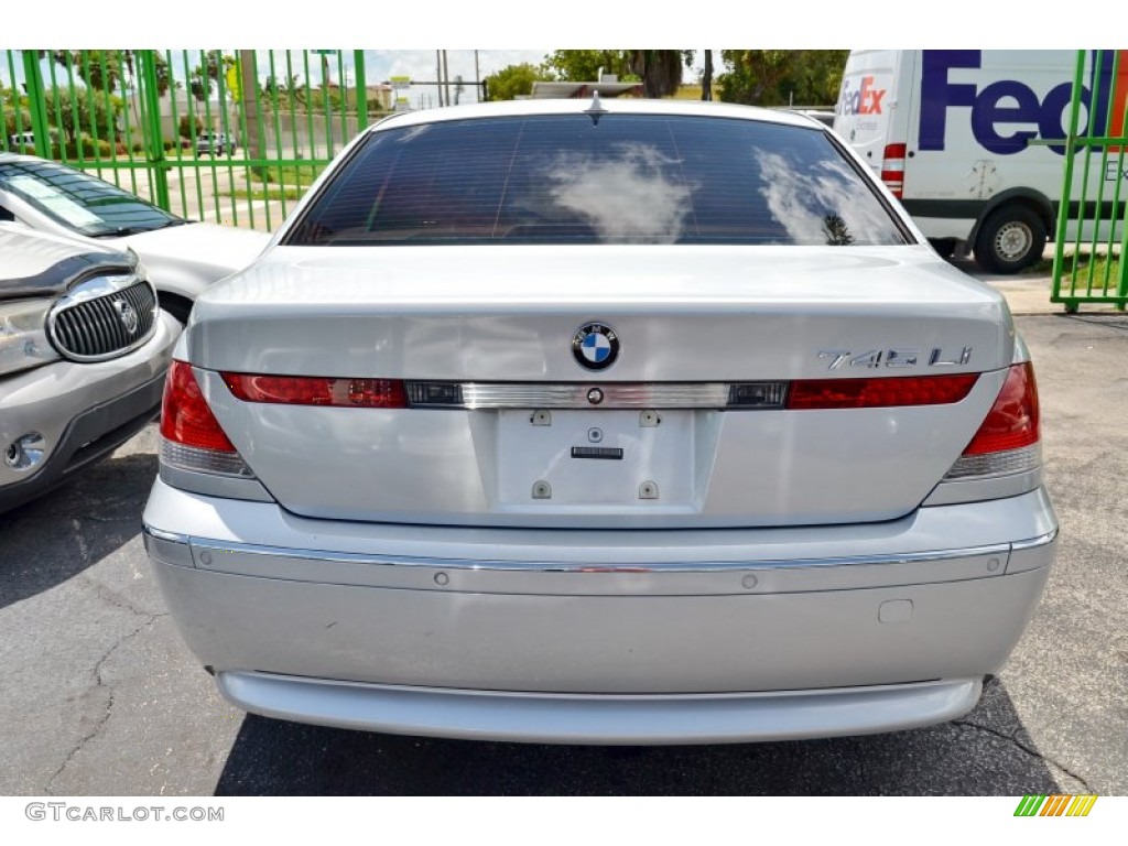2003 7 Series 745Li Sedan - Titanium Silver Metallic / Basalt Grey/Stone Green photo #33