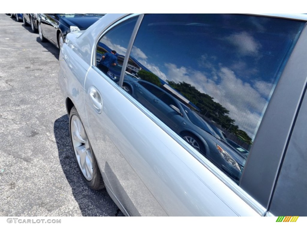 2003 7 Series 745Li Sedan - Titanium Silver Metallic / Basalt Grey/Stone Green photo #46