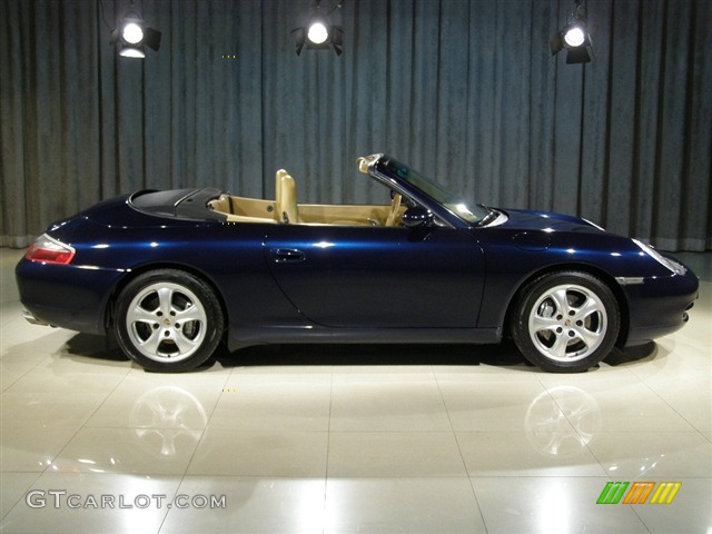 1999 911 Carrera 4 Cabriolet - Ocean Blue Metallic / Savanna Beige photo #16