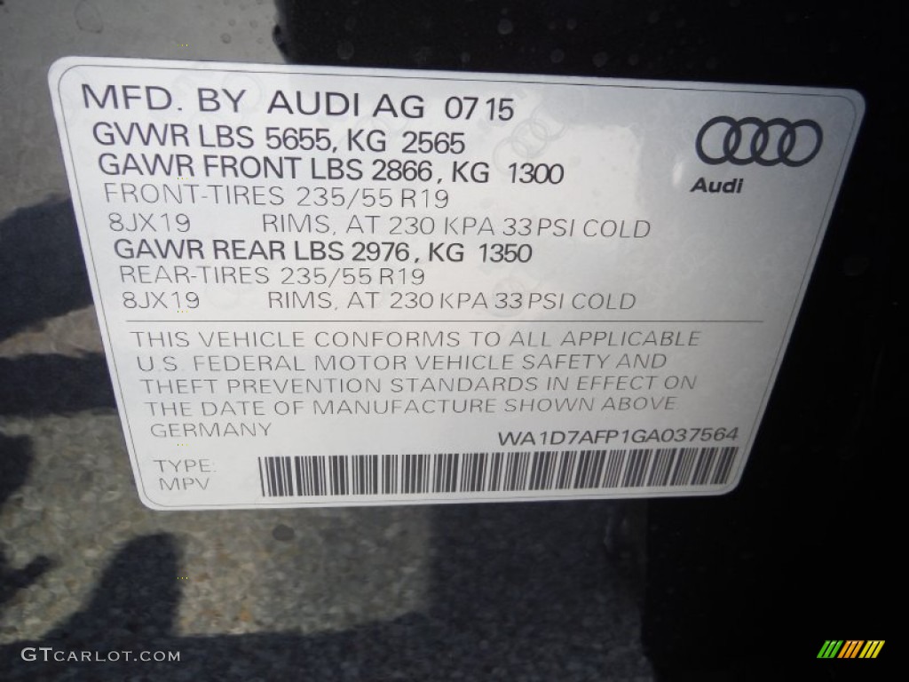 2016 Q5 3.0 TFSI Premium Plus quattro - Moonlight Blue Metallic / Chestnut Brown photo #40