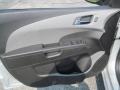 Jet Black/Dark Titanium 2016 Chevrolet Sonic LT Sedan Door Panel