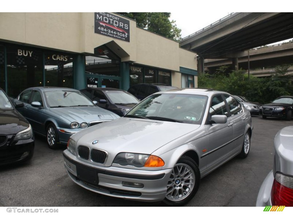 1999 3 Series 328i Sedan - Titanium Silver Metallic / Black photo #1