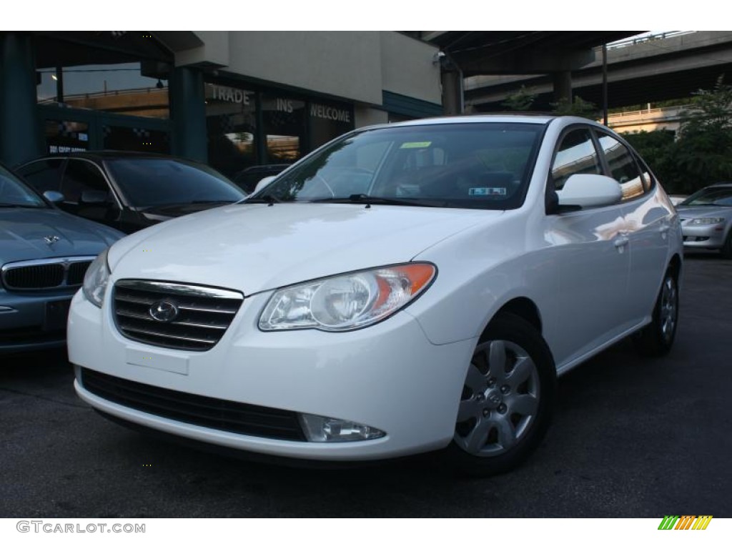 2007 Elantra GLS Sedan - Captiva White / Gray photo #2