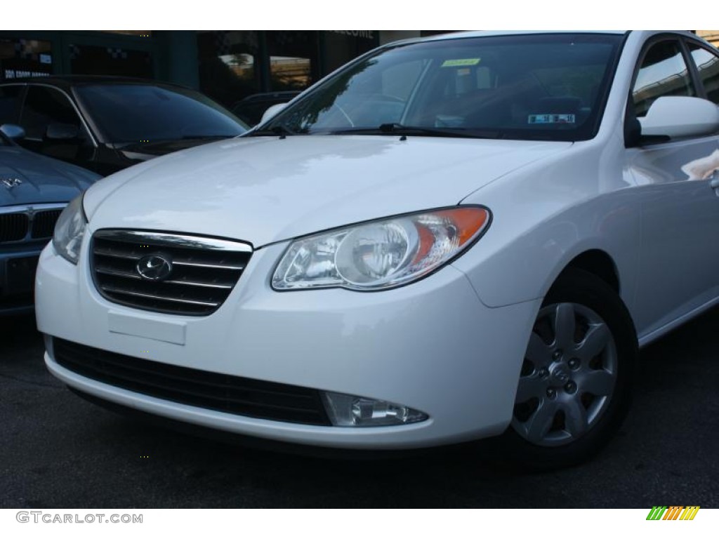 2007 Elantra GLS Sedan - Captiva White / Gray photo #3