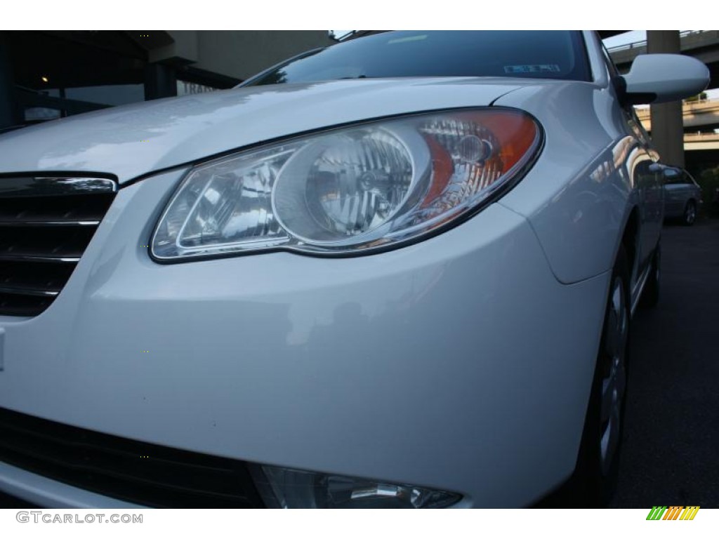 2007 Elantra GLS Sedan - Captiva White / Gray photo #5