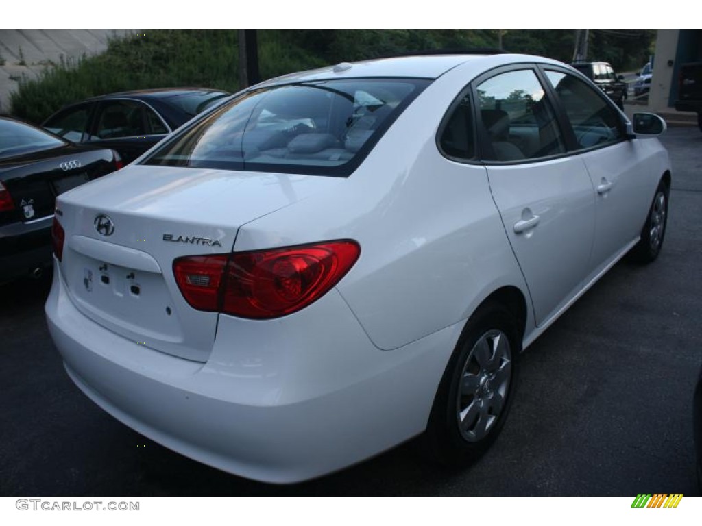 2007 Elantra GLS Sedan - Captiva White / Gray photo #19