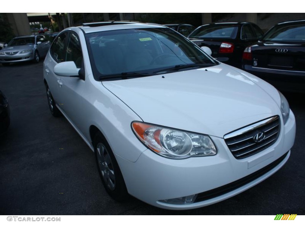 2007 Elantra GLS Sedan - Captiva White / Gray photo #30