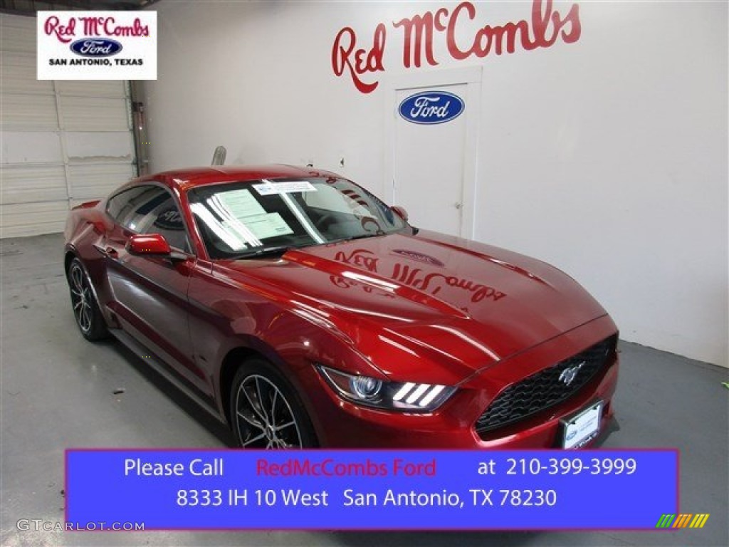 2015 Mustang EcoBoost Coupe - Ruby Red Metallic / Ebony photo #1