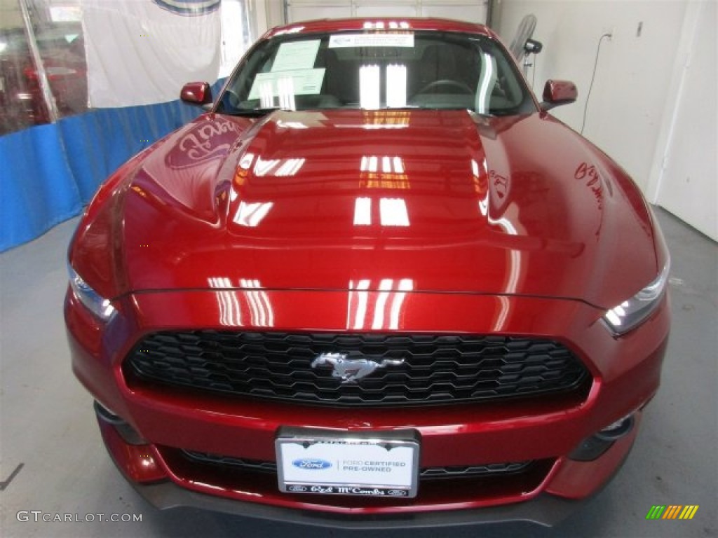 2015 Mustang EcoBoost Coupe - Ruby Red Metallic / Ebony photo #2