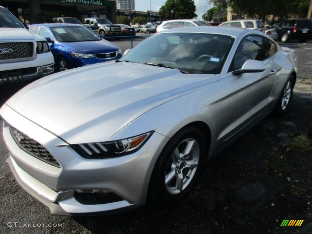 2015 Mustang EcoBoost Coupe - Ingot Silver Metallic / Ebony photo #2