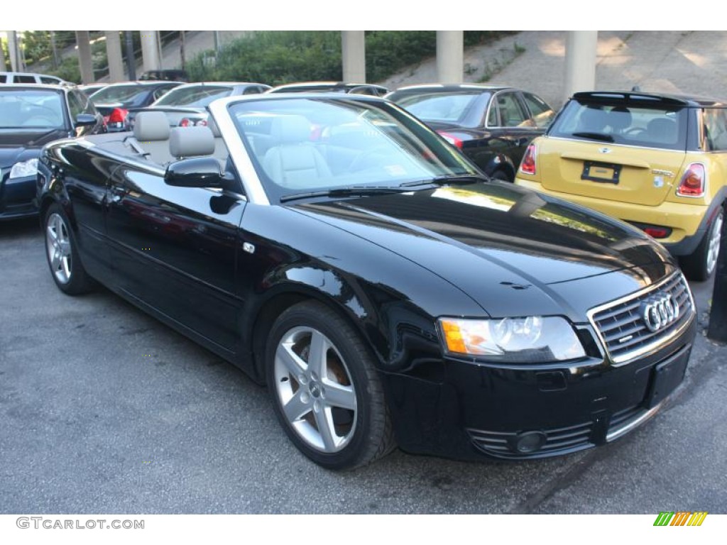 Brilliant Black 2004 Audi A4 3.0 quattro Cabriolet Exterior Photo #106831011