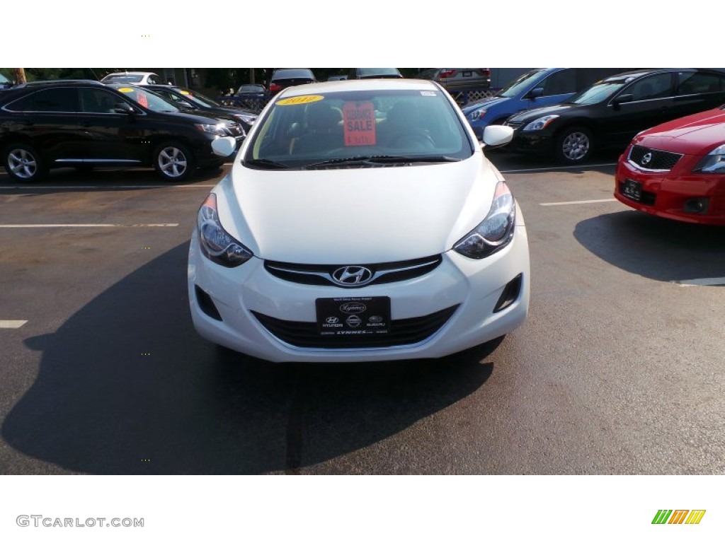 2012 Elantra GLS - Shimmering White / Beige photo #2