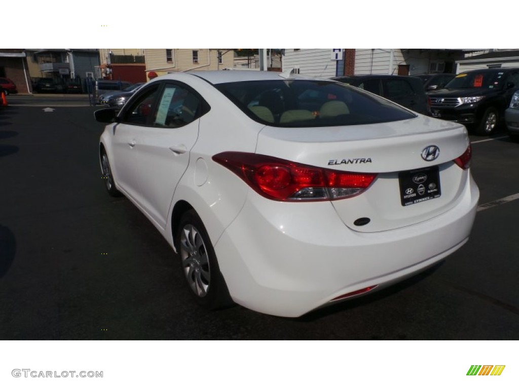 2012 Elantra GLS - Shimmering White / Beige photo #4