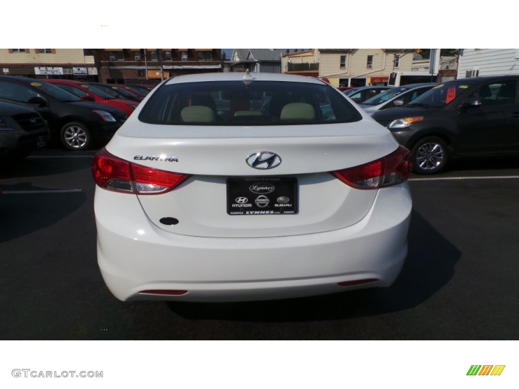 2012 Elantra GLS - Shimmering White / Beige photo #5