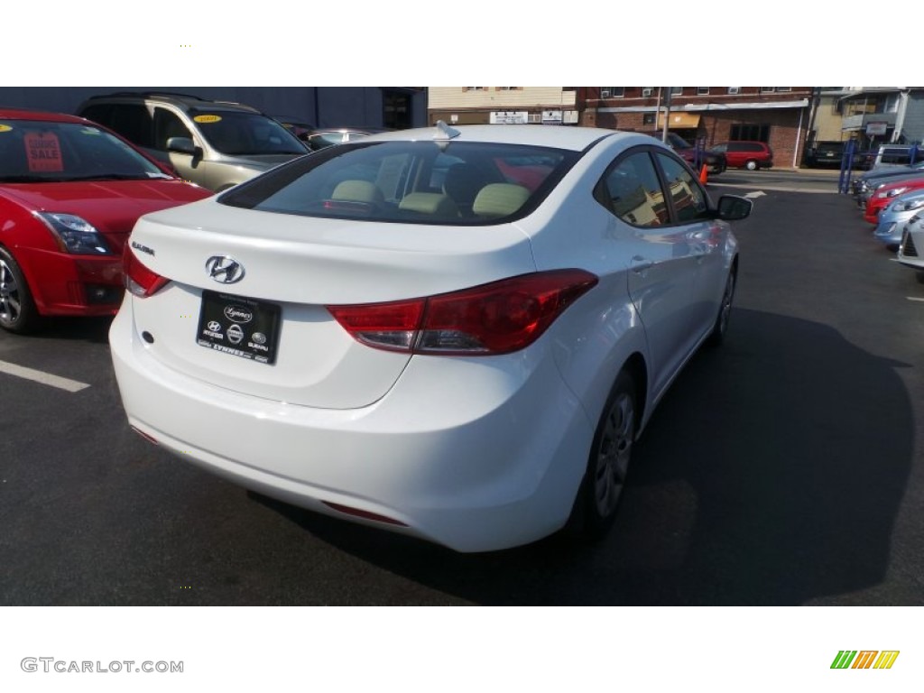 2012 Elantra GLS - Shimmering White / Beige photo #6
