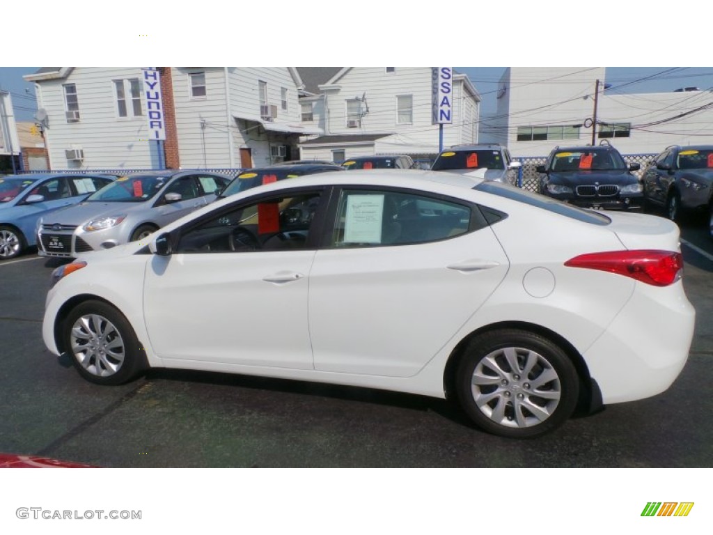 2012 Elantra GLS - Shimmering White / Beige photo #7
