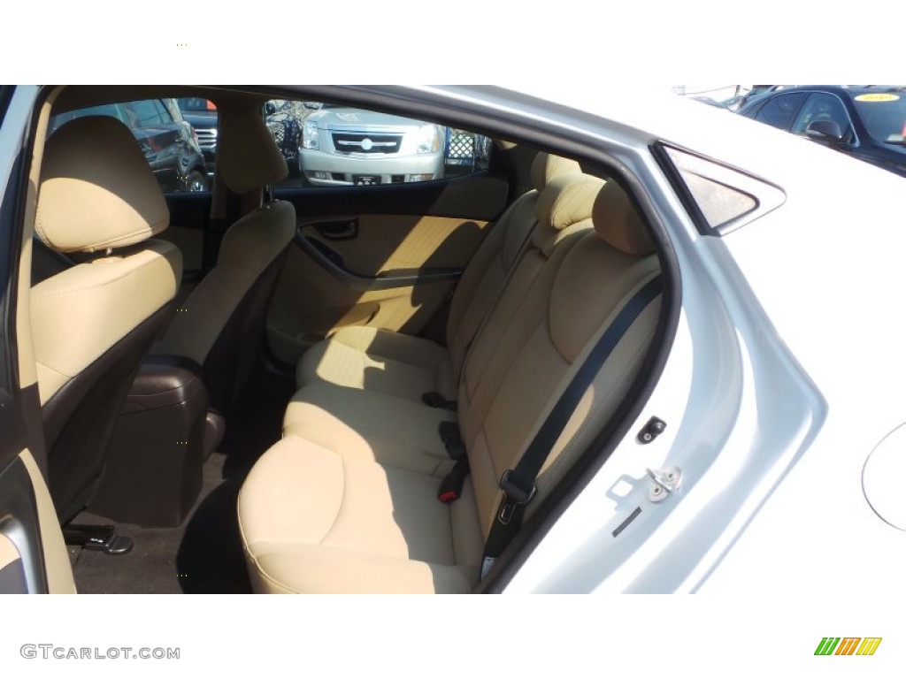 2012 Elantra GLS - Shimmering White / Beige photo #9