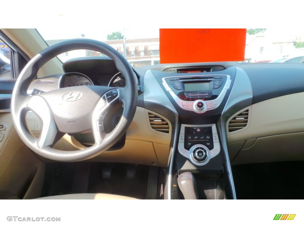2012 Elantra GLS - Shimmering White / Beige photo #10