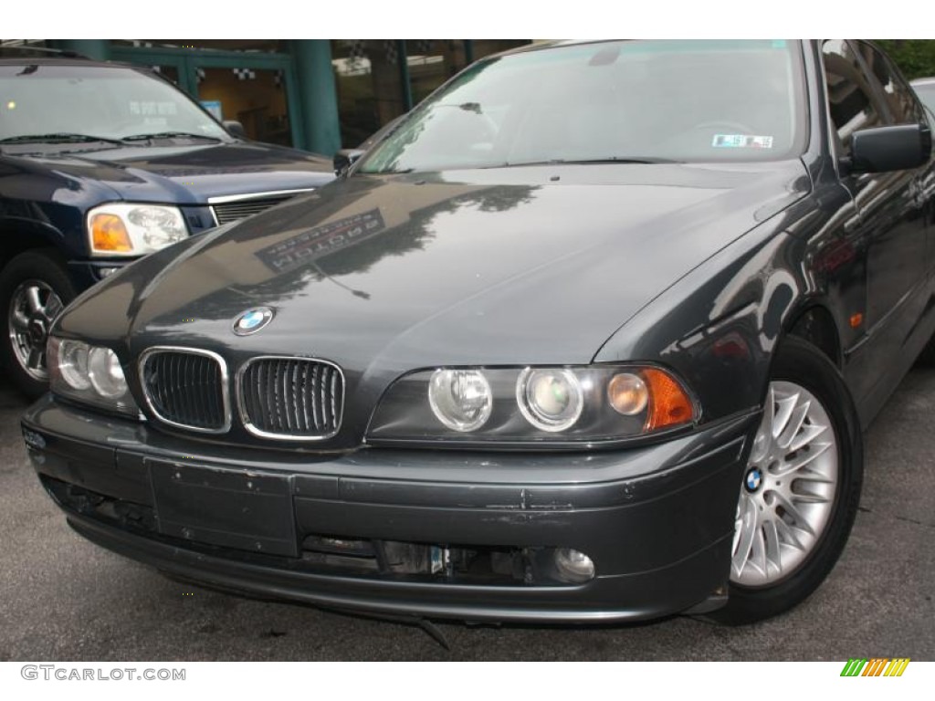 2001 5 Series 530i Sedan - Steel Blue Metallic / Grey photo #3
